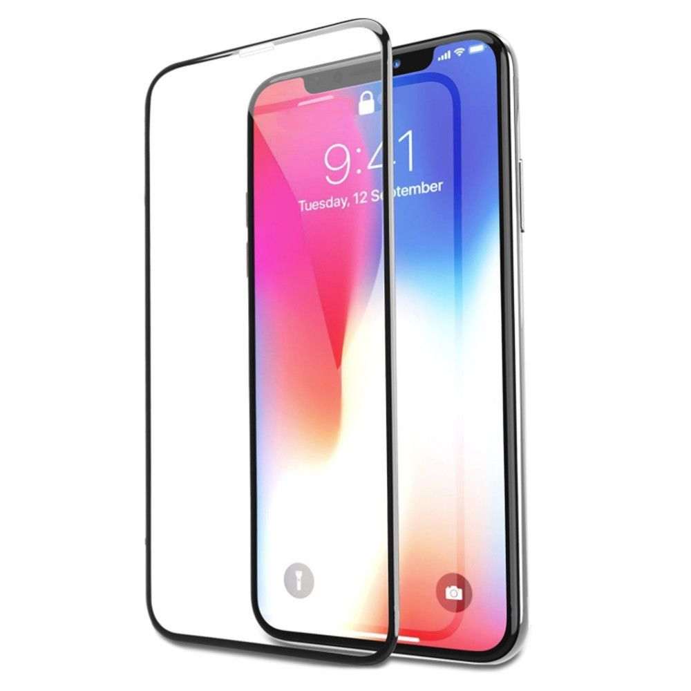 marque generique - Apple iPhone X / 10 Vitre protection d'ecran en verre trempé incassable protection integrale Full 3D Tempered Glass FULL GLUE - [X1-Noir] - Autres accessoires smartphone