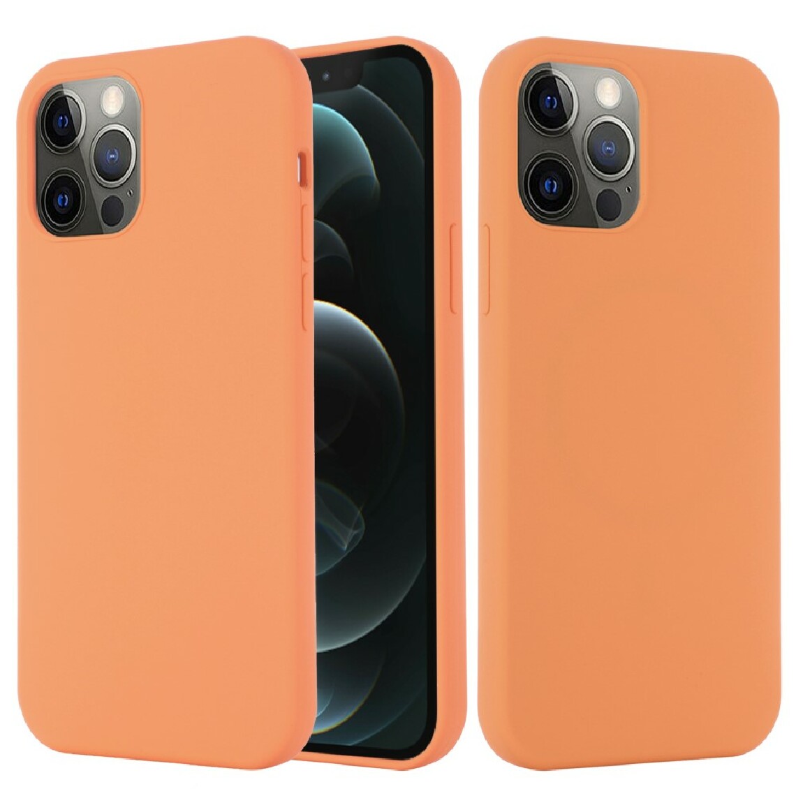 Other - Coque en silicone absorption magnétique liquide orange pour votre Apple iPhone 12/12 Pro MagSafe - Coque, étui smartphone