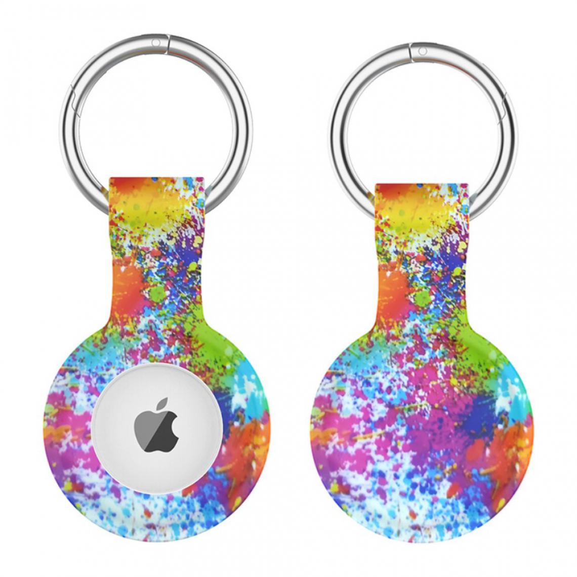 Other - Coque en silicone Impression de motifs avec porte-clés Peint pour votre Apple AirTag - Coque, étui smartphone