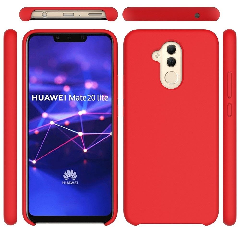 marque generique - Coque en silicone liquide rouge pour votre Huawei Mate 20 Lite - Autres accessoires smartphone