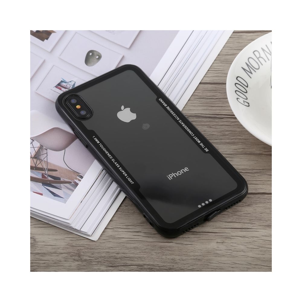 Wewoo - Coque antichoc Acrylique + TPU pour iPhone X / XS (Noir) - Coque, étui smartphone