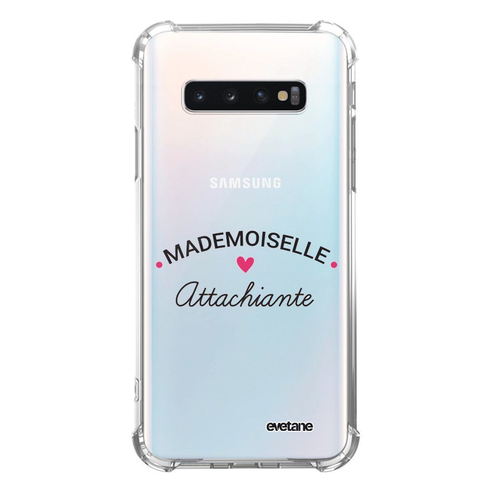 Evetane - Coque Samsung Galaxy S10 Plus anti-choc souple avec angles renforcés transparente Mademoiselle Attachiante Evetane - Coque, étui smartphone