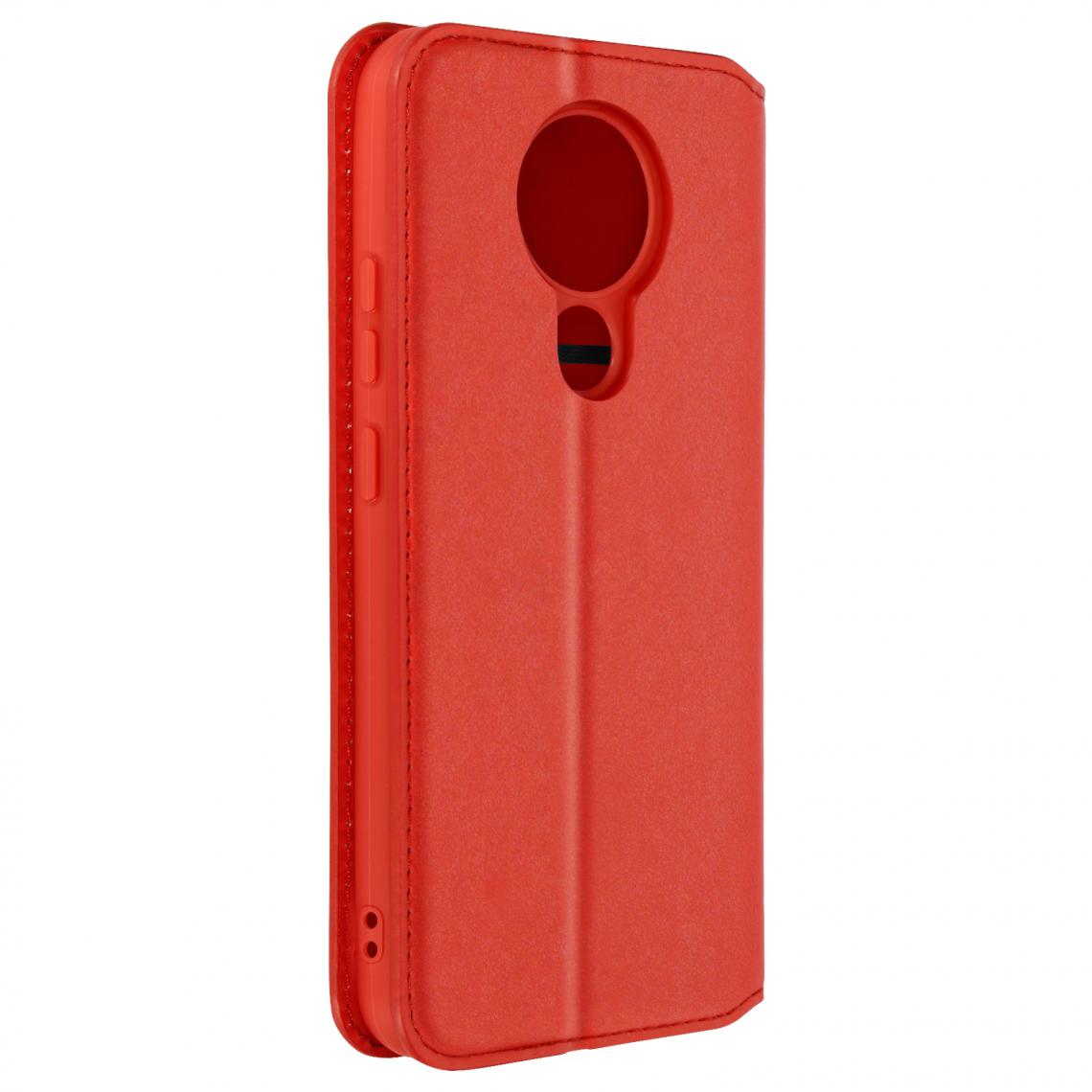 Avizar - Étui magnétique Nokia 3.4 et 5.4 rouge - Coque, étui smartphone