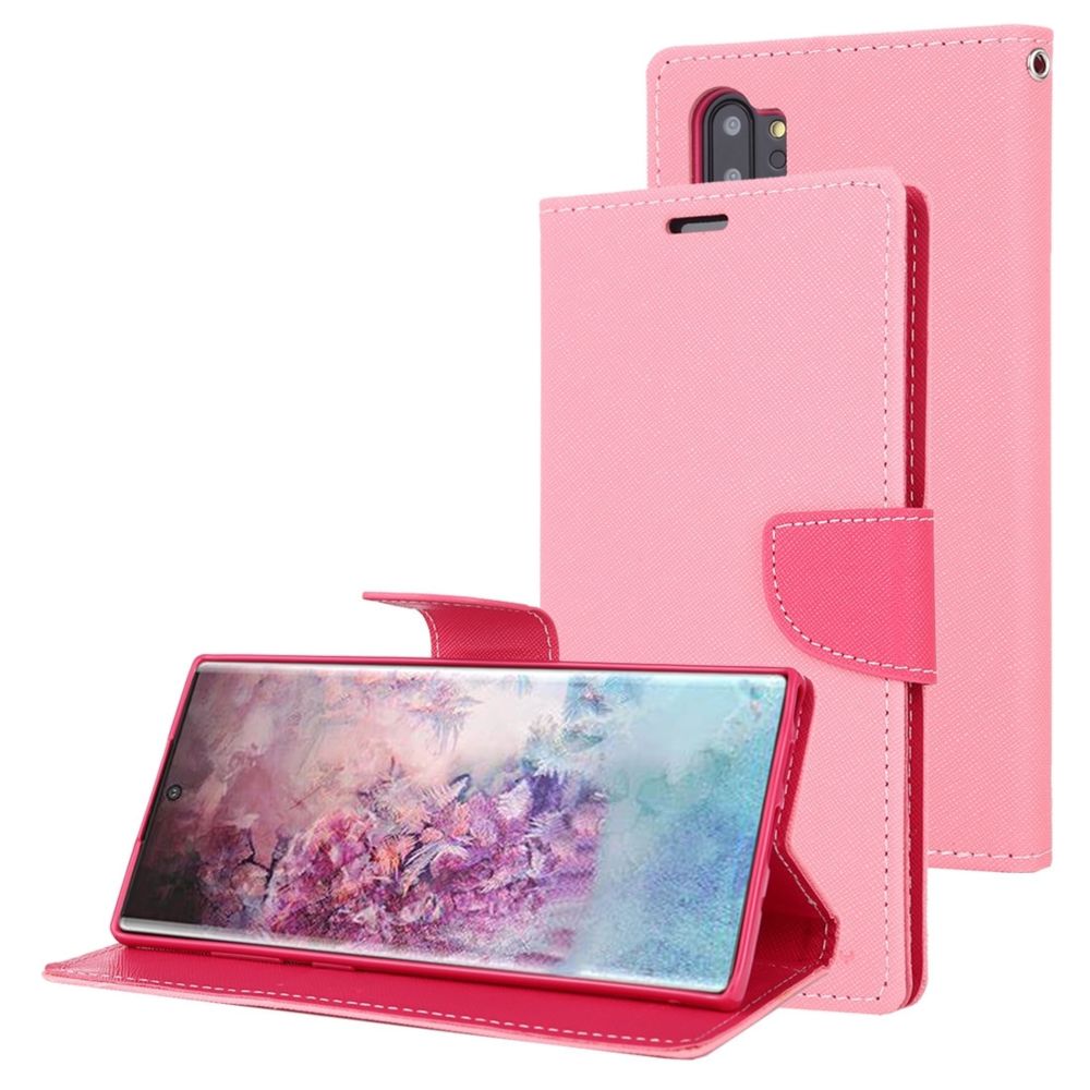 Wewoo - Housse Étui Coque Pour Galaxy Note 10+ FANCY DIARY en cuir à rabat horizontal avec supportemplacements cartes et porte-monnaie Rose - Coque, étui smartphone