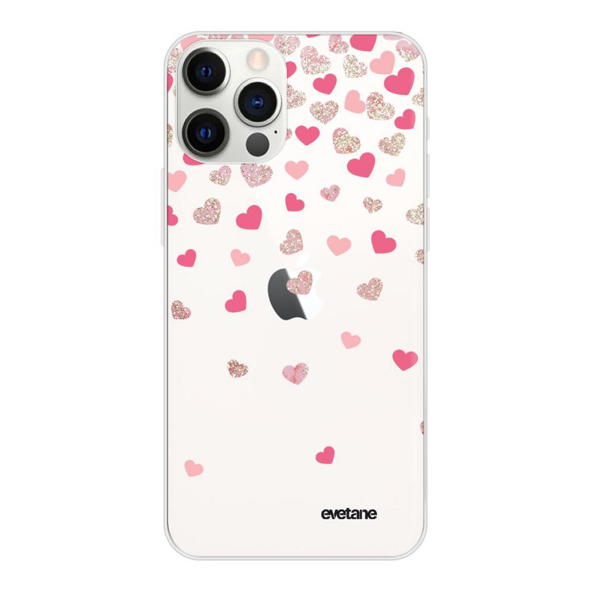 Evetane - Coque iPhone 12 Pro Max 360 intégrale transparente Coeurs en confettis Tendance Evetane. - Coque, étui smartphone