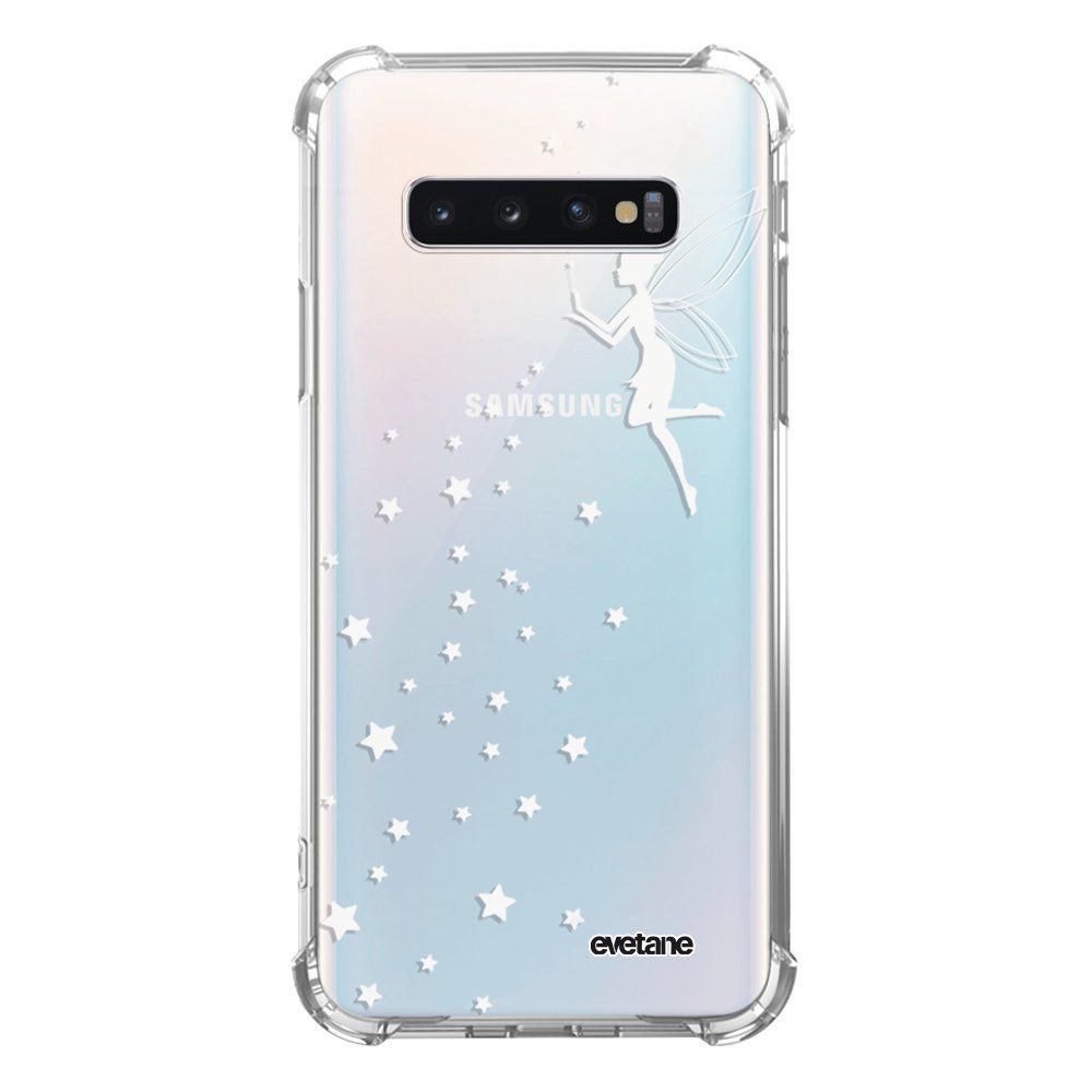 Evetane - Coque Samsung Galaxy S10 anti-choc souple avec angles renforcés transparente Fée Blanche Evetane - Coque, étui smartphone