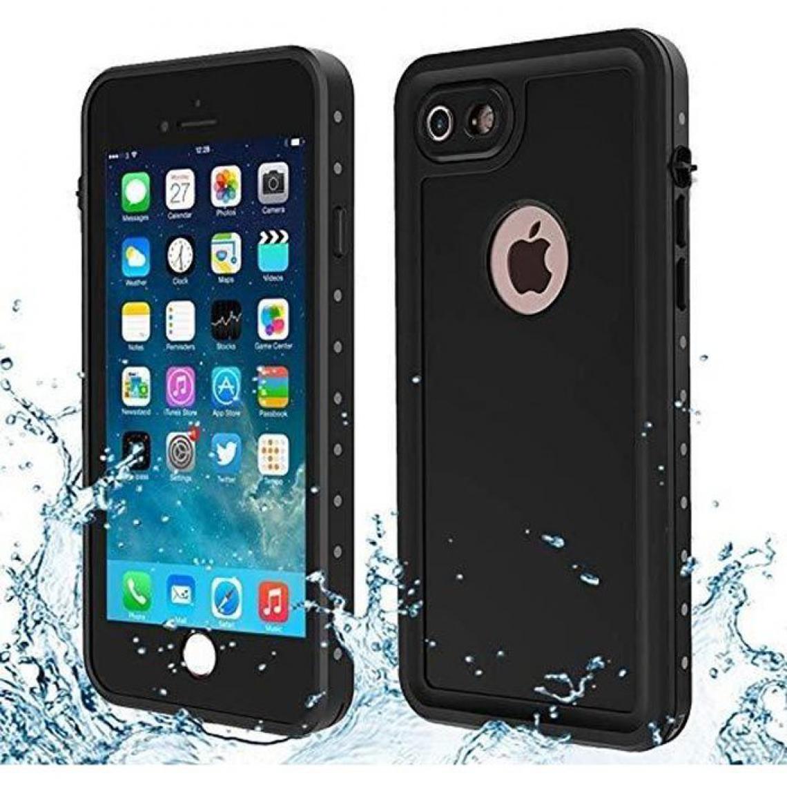 Tikawi - Tikawi Coque Antichoc Waterproof Iphone 7/8 Plus + Noire [IP68 Imperméable] Waterproof [Haute Protection] Dustproof - Coque, étui smartphone