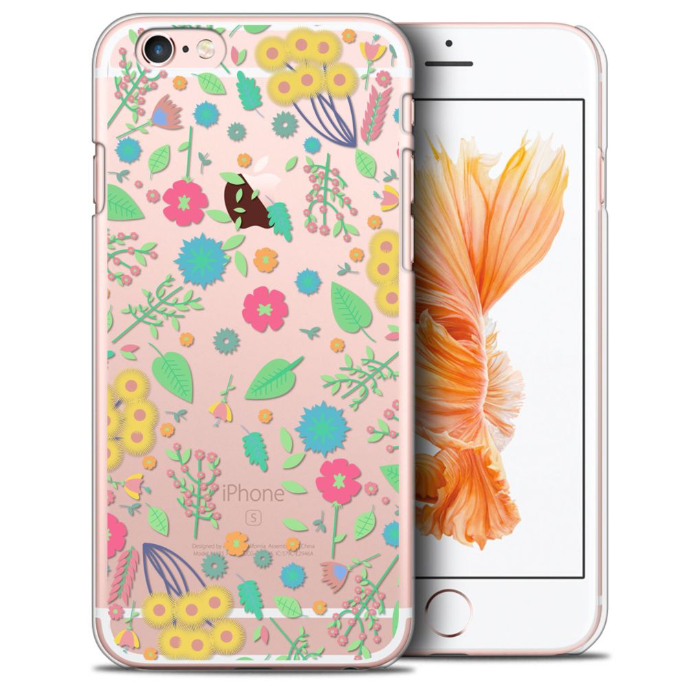 Caseink - Coque Housse Etui Apple iPhone 6/6s (4.7) [Crystal HD Collection Spring Design Flowers - Rigide - Ultra Fin - Imprimé en France] - Coque, étui smartphone