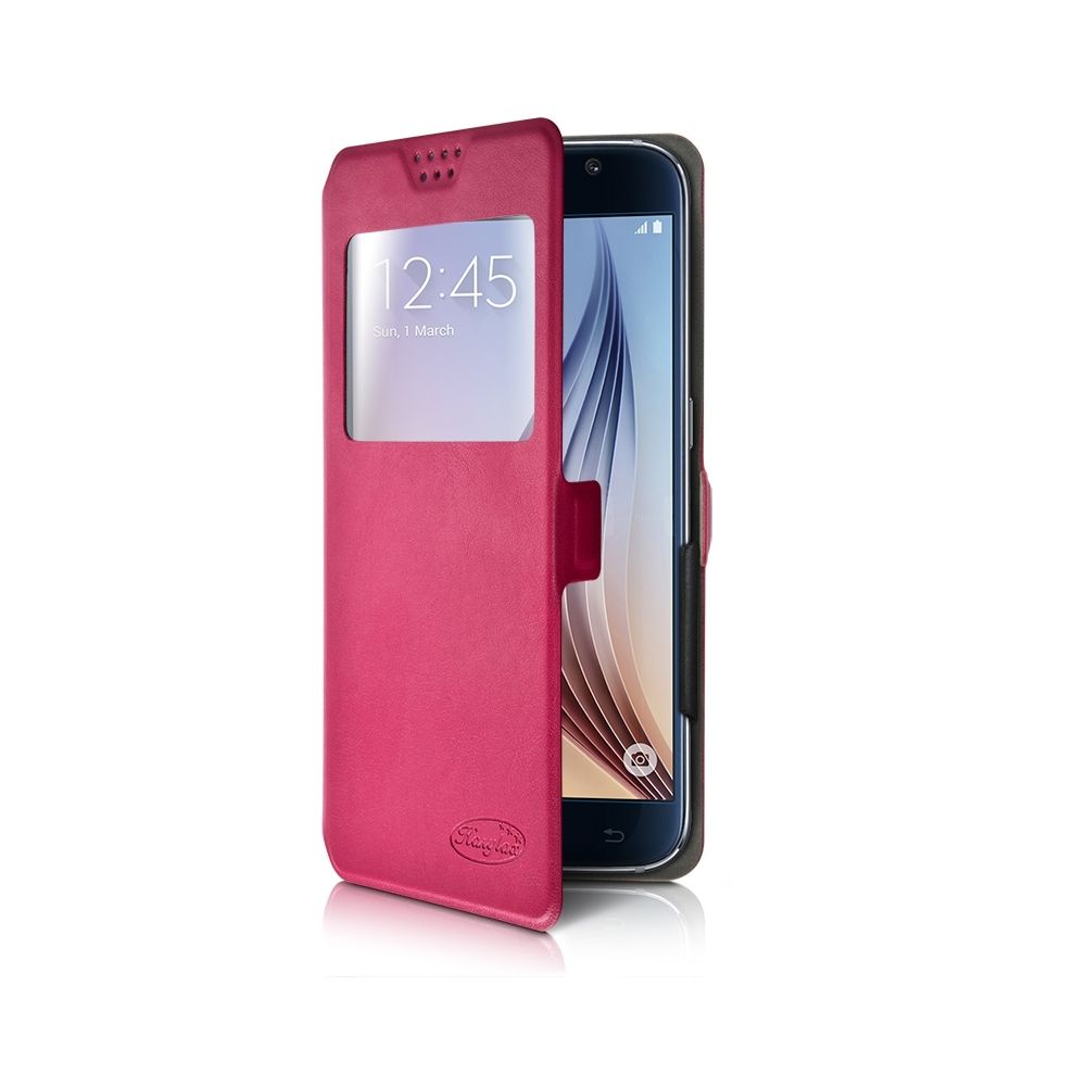 Karylax - Etui S-View Universel M Couleur Rose Fushia pour ZTE Blade V8 - Autres accessoires smartphone