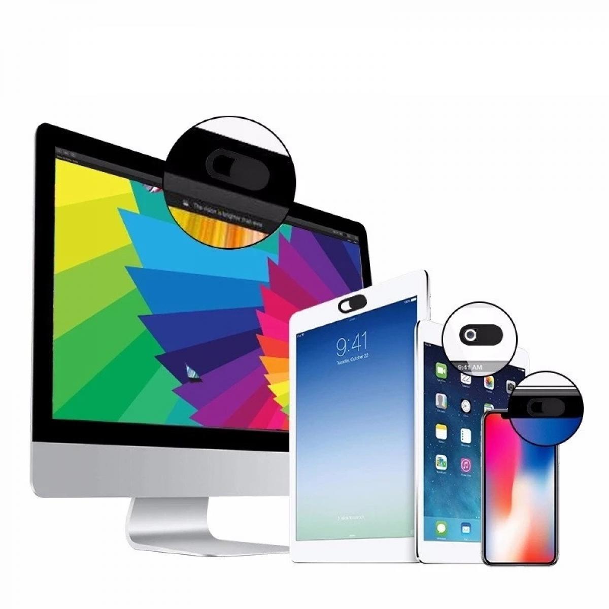 Shot - Cache Camera x3 pour HUAWEI Ascend P8 Lite Smartphone Webcam PC Tablette Lot de 3 (NOIR) - Autres accessoires smartphone