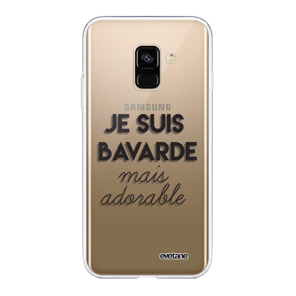 Evetane - Coque Samsung Galaxy A8 2018 souple Bavarde Mais Adorable Motif Ecriture Tendance Evetane. - Coque, étui smartphone