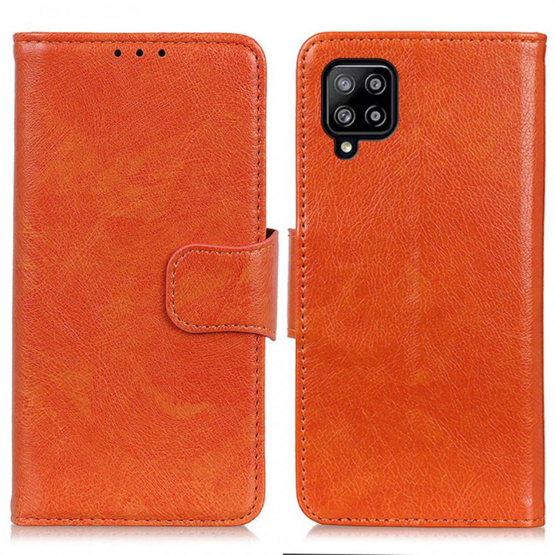 Other - Etui en PU Texture Nappa avec support orange pour votre Samsung Galaxy A22 4G (EU Version) - Coque, étui smartphone