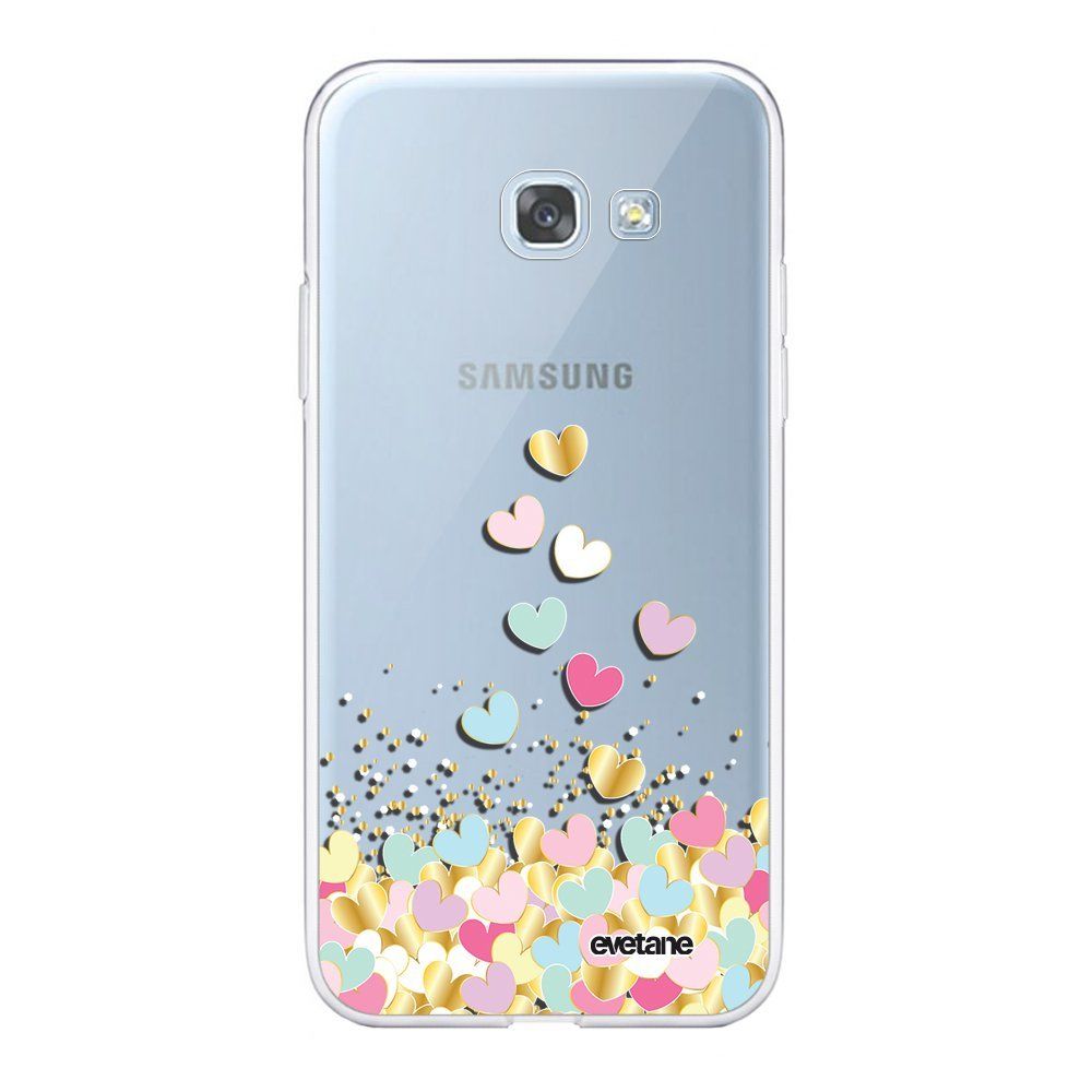 Evetane - Coque Samsung Galaxy A5 2017 souple transparente Coeurs Pastels Motif Ecriture Tendance Evetane. - Coque, étui smartphone