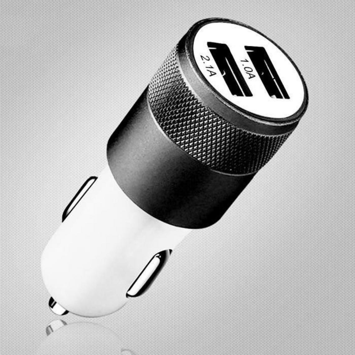 Shot - Double Adaptateur Prise Allume Cigare USB pour IPHONE 12 2 Ports Voiture Chargeur Couleurs (NOIR) - Chargeur Voiture 12V