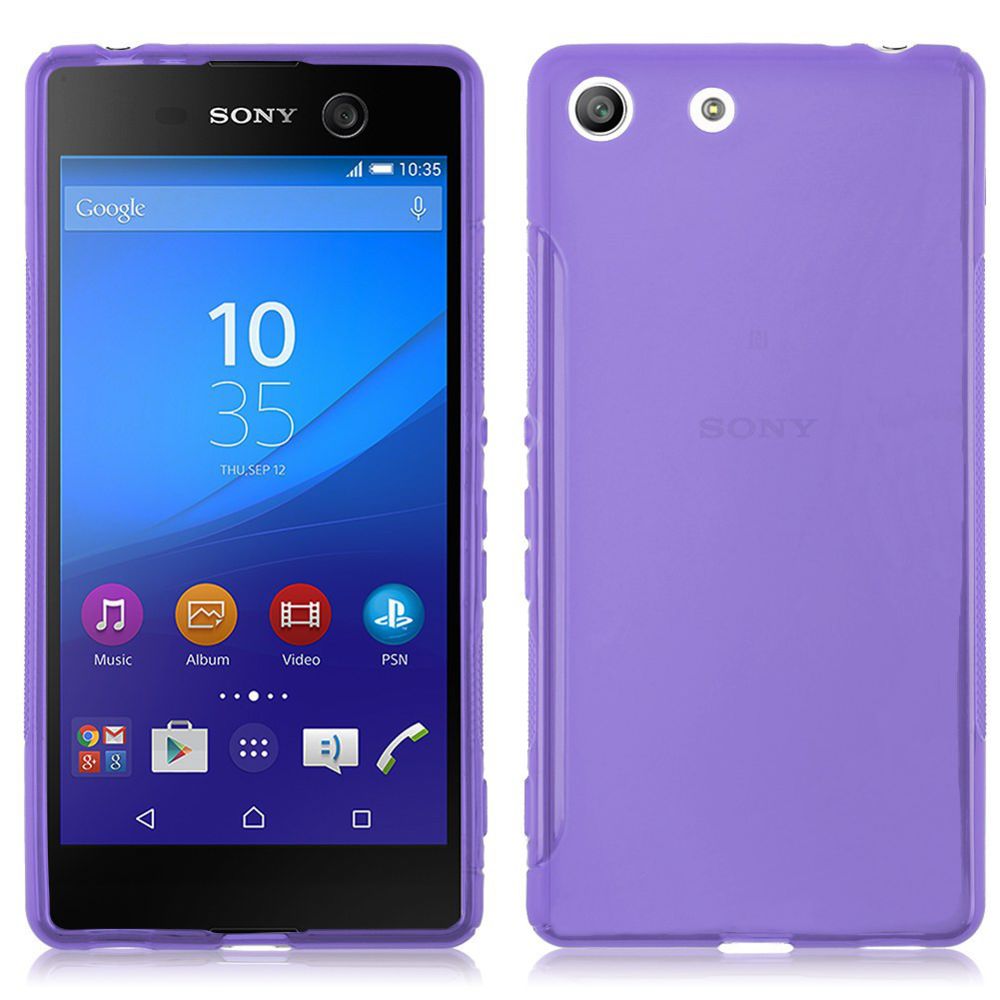 marque generique - Sony Xperia M5 Housse Etui Housse Coque de protection Silicone TPU Gel Jelly - Violet - Autres accessoires smartphone