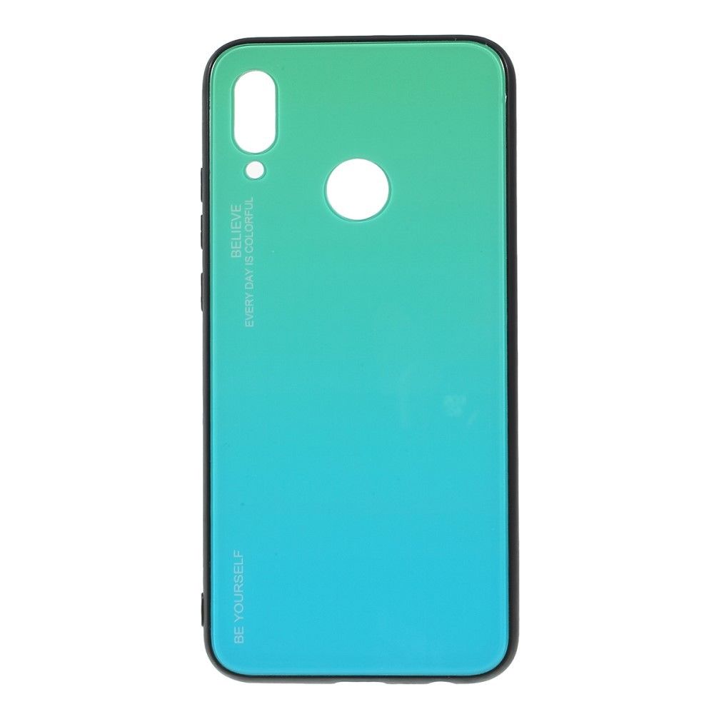 marque generique - Coque en TPU verre hybride dégradé vert bleu pour votre Huawei Honor 10 Lite - Coque, étui smartphone