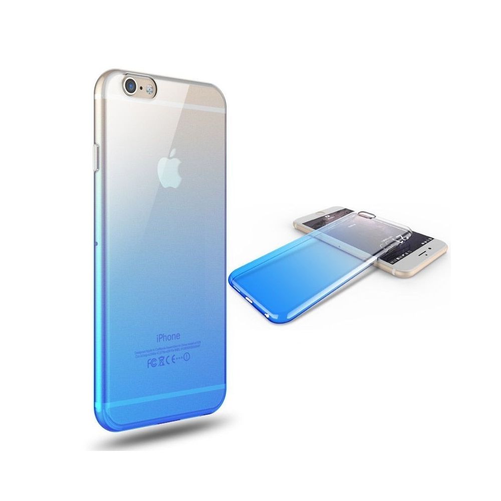 Shot - Coque Silicone Dégradé IPHONE 8 Bi-color Souple Gel Protection APPLE (BLEU) - Coque, étui smartphone