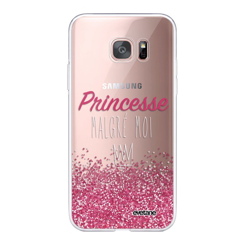 Evetane - Coque Samsung Galaxy S7 Edge souple transparente Princesse Malgré Moi Motif Ecriture Tendance Evetane. - Coque, étui smartphone
