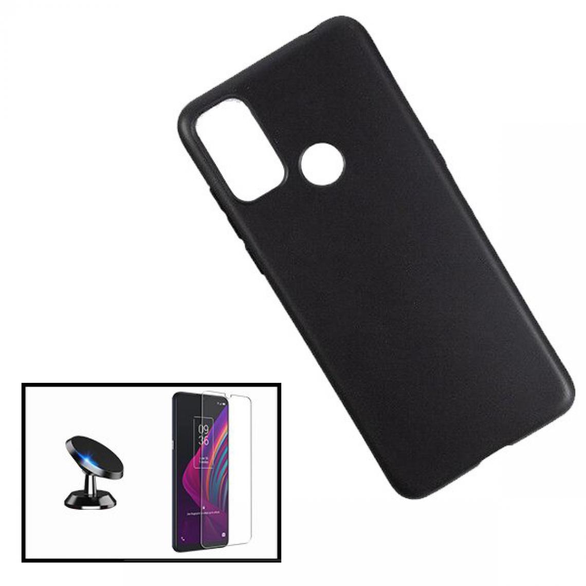 Phonecare - Kit Verre Trempé 5D Full Cover + Coque Silicone Liquide + Support Magnétique de Voiture - Alcatel 1s (2021) - Coque, étui smartphone