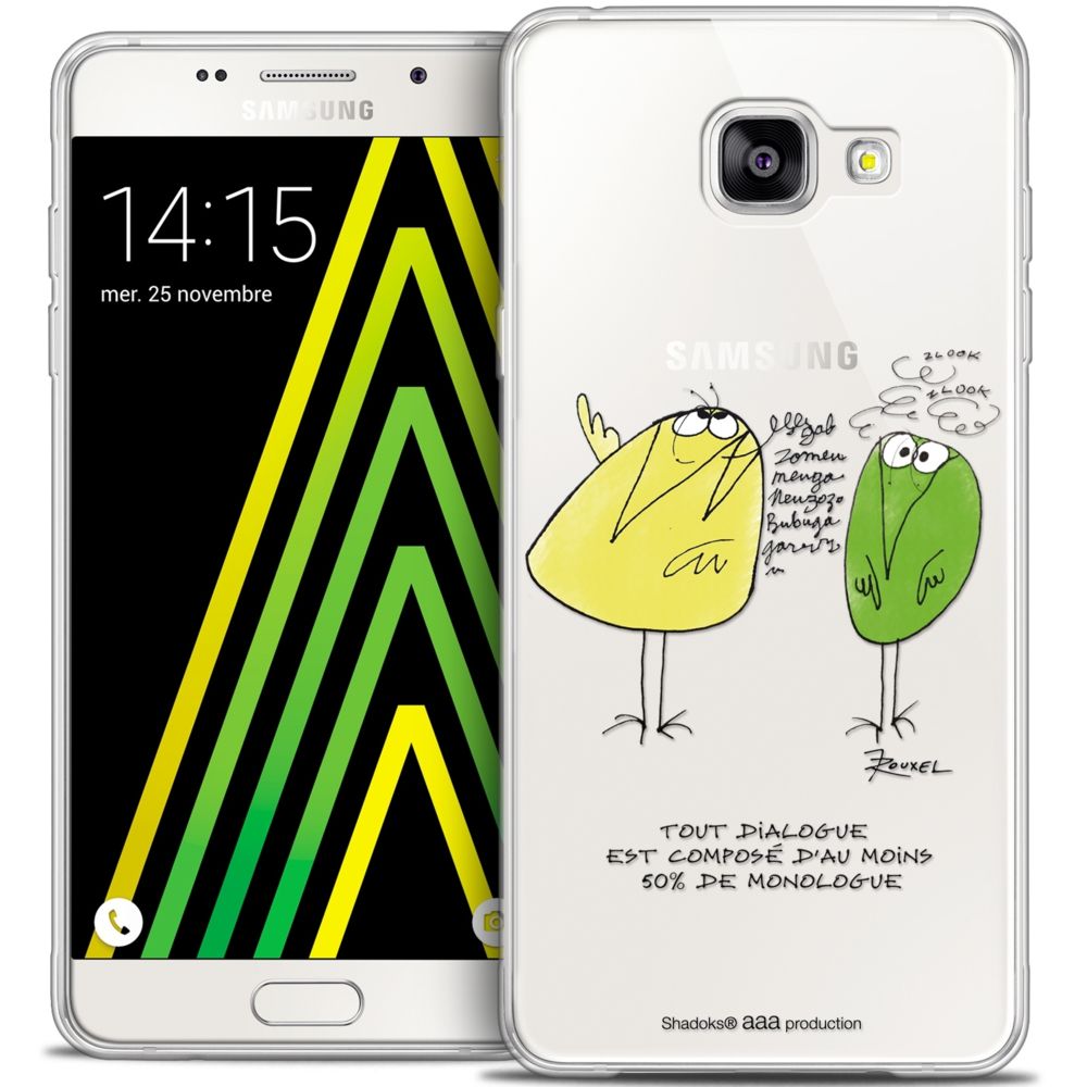 Caseink - Coque Housse Etui Samsung Galaxy A5 2016 (A510) [Crystal HD Collection Les Shadoks ? Design Le Dialogue - Rigide - Ultra Fin - Imprimé en France] - Coque, étui smartphone
