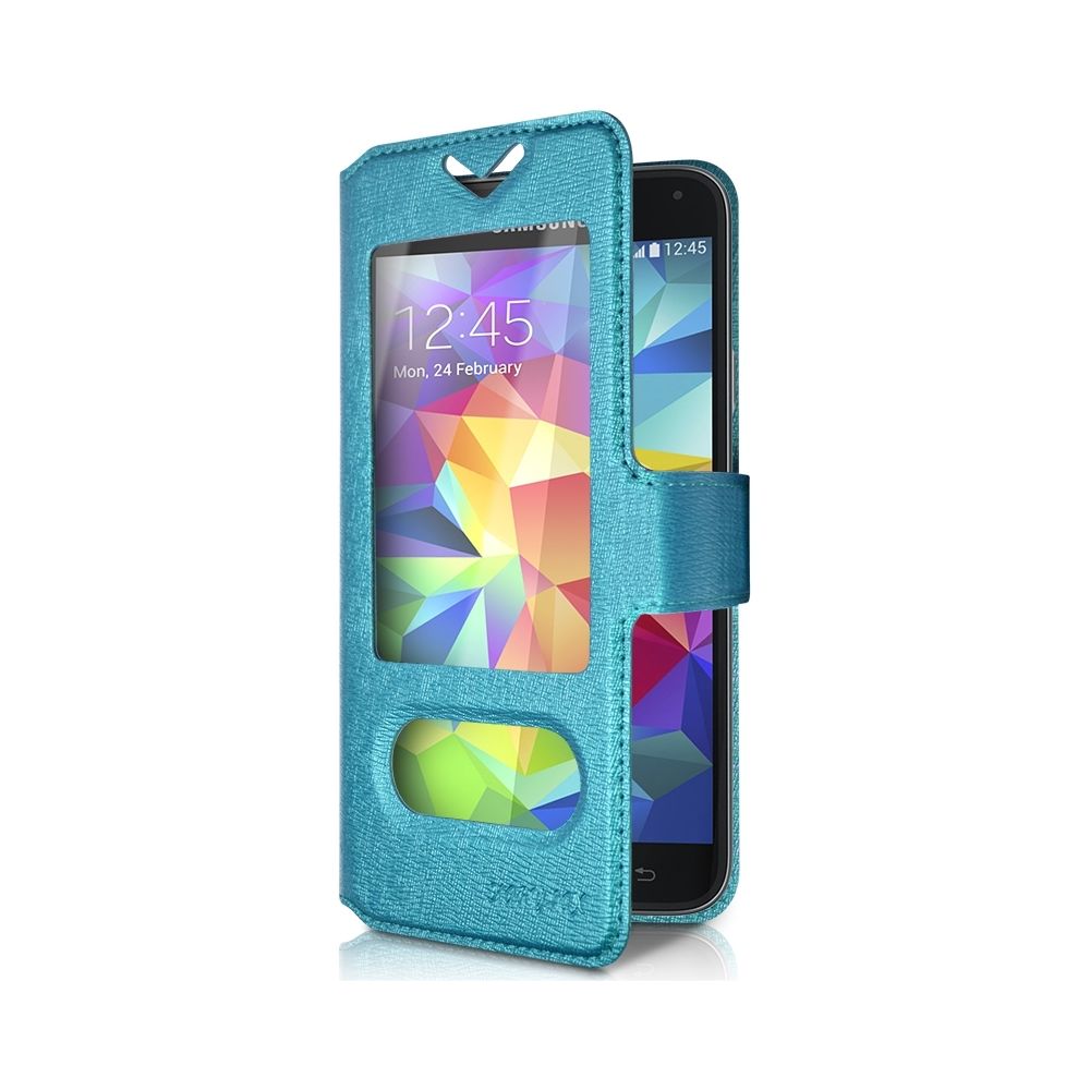 Karylax - Etui S-View Universel XL Couleur Turquoise pour Smartphone Lenovo A5 - Autres accessoires smartphone