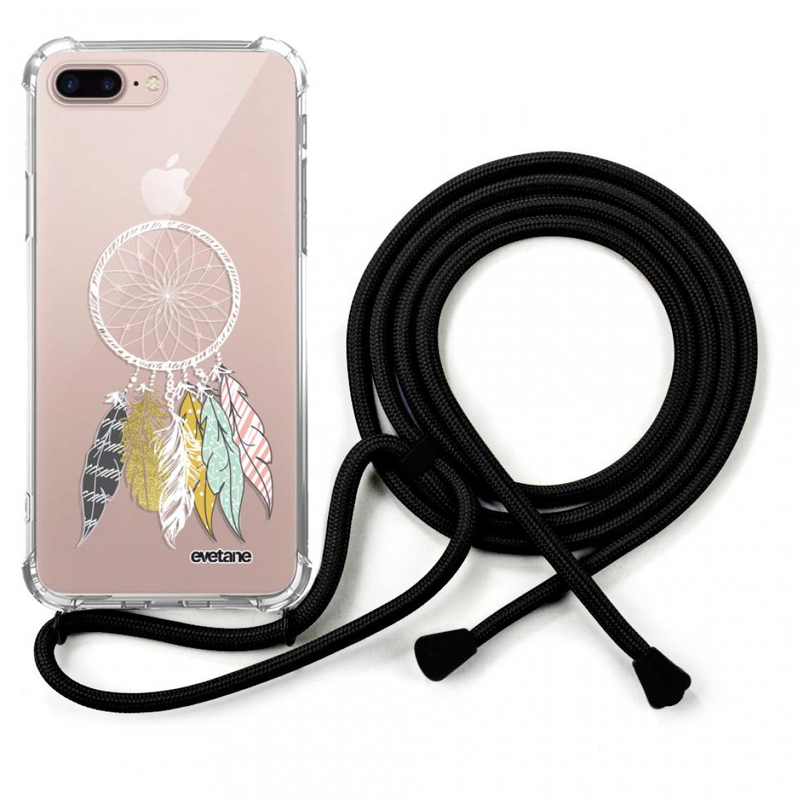 Evetane - Coque iPhone 7 Plus /8 Plus coque avec cordon transparente Attrape Rêves Scandinave - Coque, étui smartphone