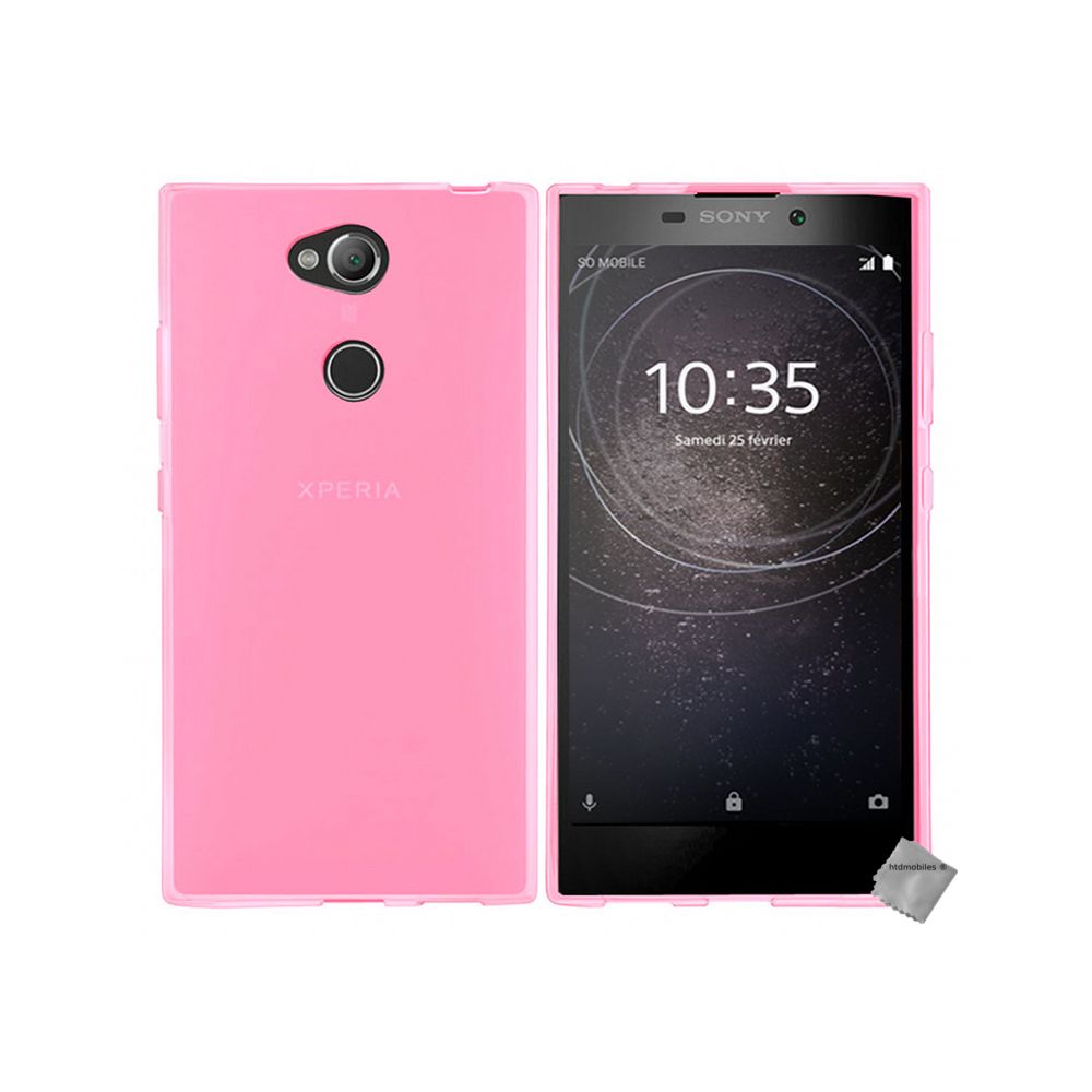 Htdmobiles - Housse etui coque pochette silicone gel fine pour Sony Xperia L2 + film ecran - ROSE - Autres accessoires smartphone