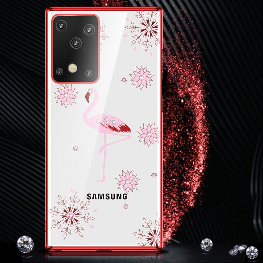 Sulada - Coque en TPU décor de strass rouge pour votre Samsung Galaxy S20 Plus - Coque, étui smartphone