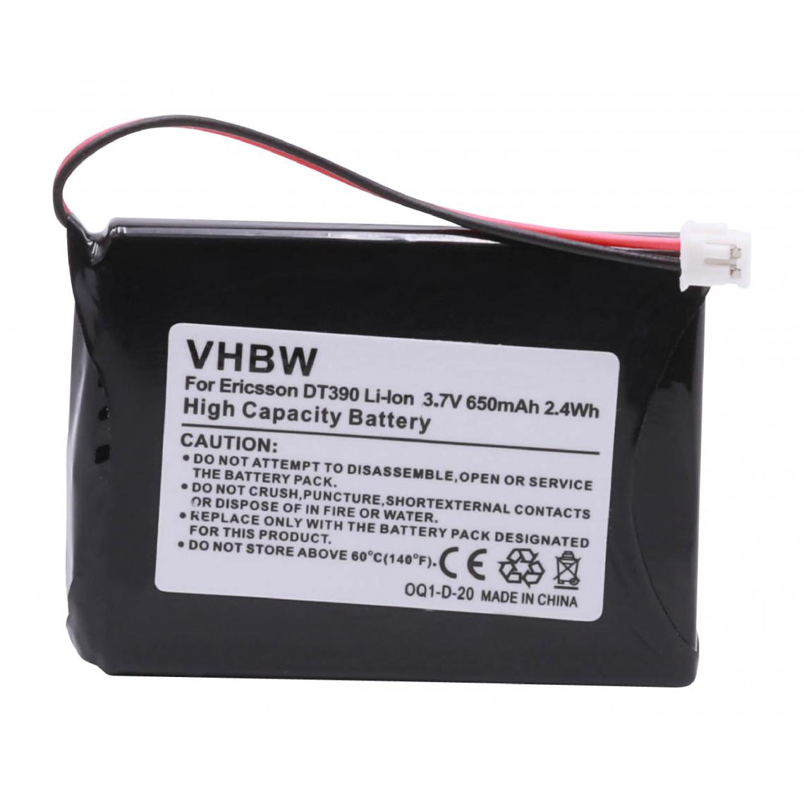Vhbw - vhbw Batterie remplacement pour Aastra BKB 201 010/1, FA01302005, FA83601195 pour téléphone fixe sans fil (650mAh, 3,7V, Li-ion) - Batterie téléphone