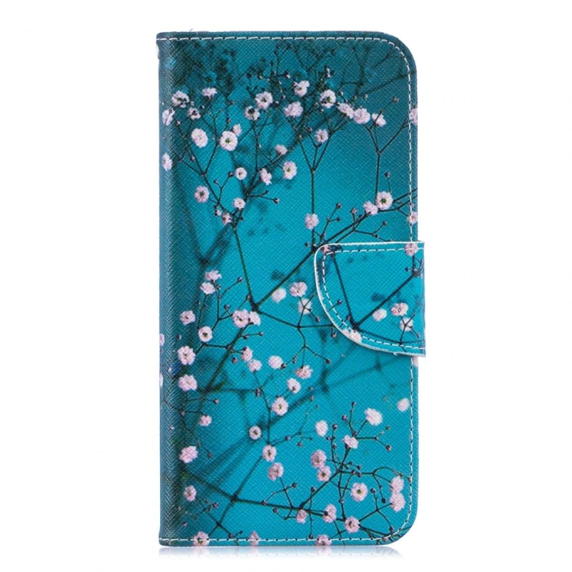 Wewoo - Housse Coque Étui en cuir à rabat horizontal avec motif couleurs pour Huawei Glory8Aavec support et logements cartes et porte-monnaie Fleur de prunier - Coque, étui smartphone