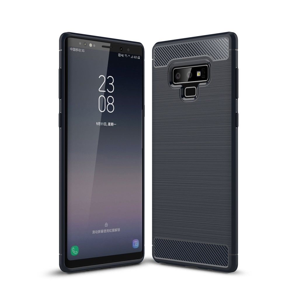 marque generique - Coque en TPU fibre de carbone bleu foncé pour votre Samsung Galaxy Note 9 - Autres accessoires smartphone