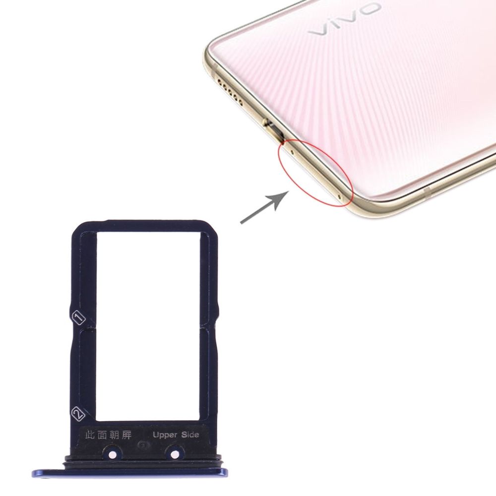 Wewoo - Bac à carte SIM + à SIM pour Vivo X27 bleu - Autres accessoires smartphone