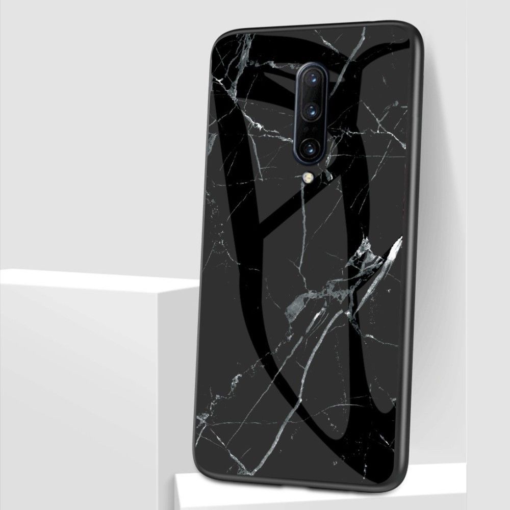marque generique - Coque en TPU peau de marbre noir pour votre OnePlus 7 Pro - Coque, étui smartphone