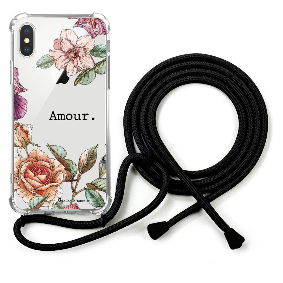 La Coque Francaise - Coque cordon iPhone Xs Max cordon Dessin Amour en fleurs La Coque Francaise - Coque, étui smartphone
