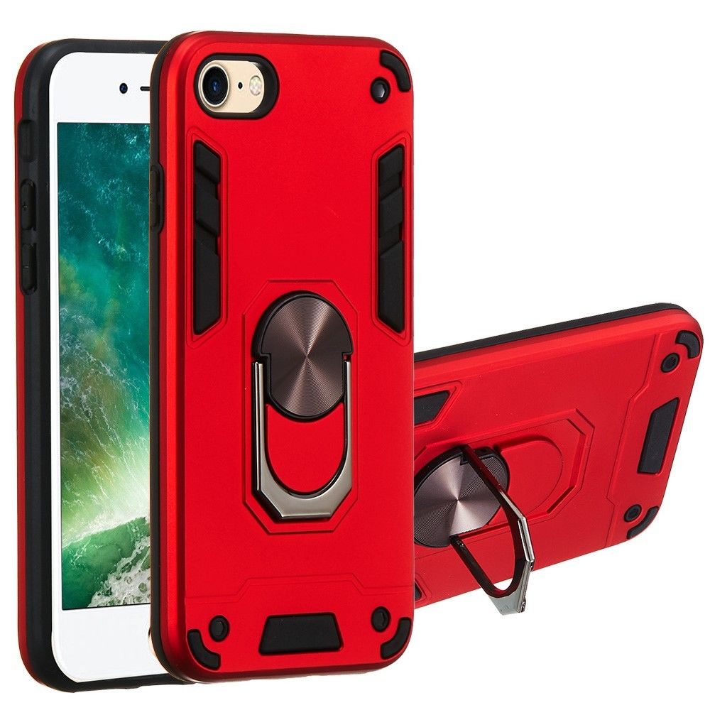 Generic - Coque en TPU hybride 2 en 1 amovible avec béquille rouge pour votre Apple iPhone 7/8 4.7 pouces - Coque, étui smartphone