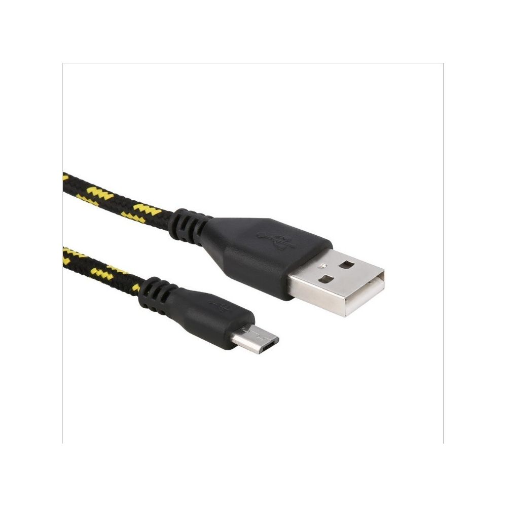 Shot - Cable Tresse 1m pour ACER Iconia Tab Smartphone Android Chargeur Connecteur Micro-USB Tissu Tisse Lacet Fil Nylon Universel (NOIR) - Chargeur secteur téléphone