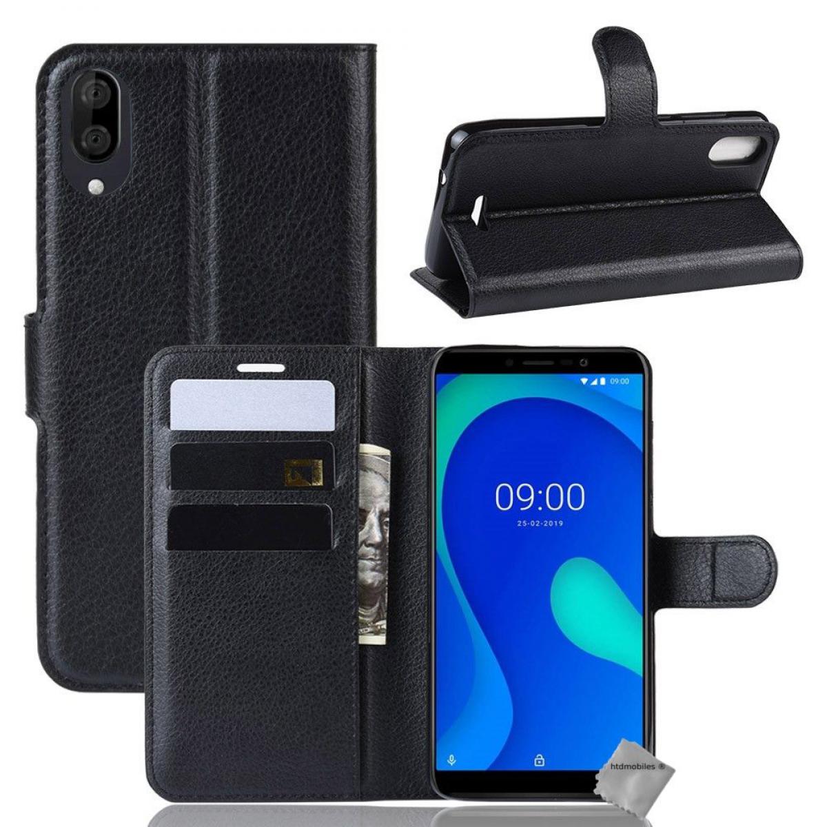 Htdmobiles - Housse etui coque pochette portefeuille pour Wiko Y80 + film ecran - NOIR - Autres accessoires smartphone