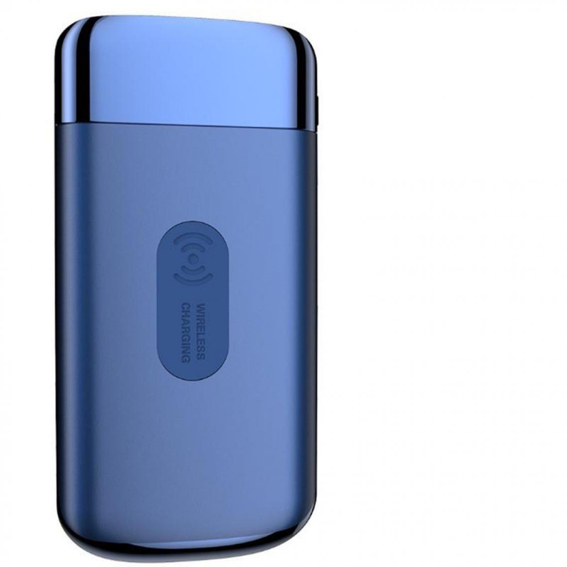 Chrono - Batterie Externe de la Banque D'alimentation 10000mAh Chargeur Externe Sans Fil(bleu) - Chargeur secteur téléphone