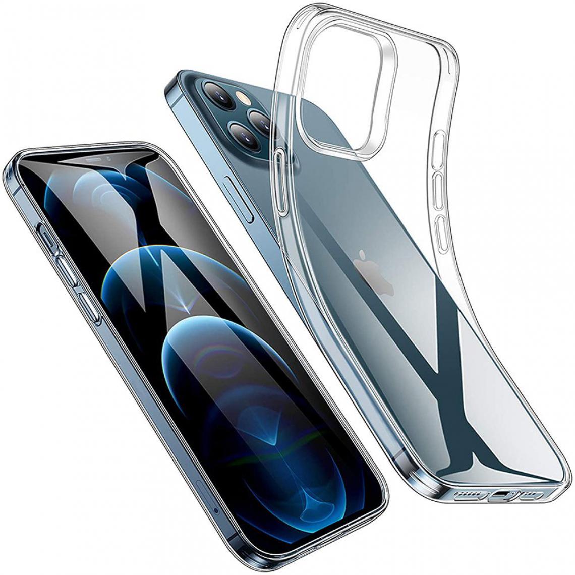 Evetane - Coque iPhone 12/12 Pro (6,1 pouces) souple en silicone transparente - Coque, étui smartphone