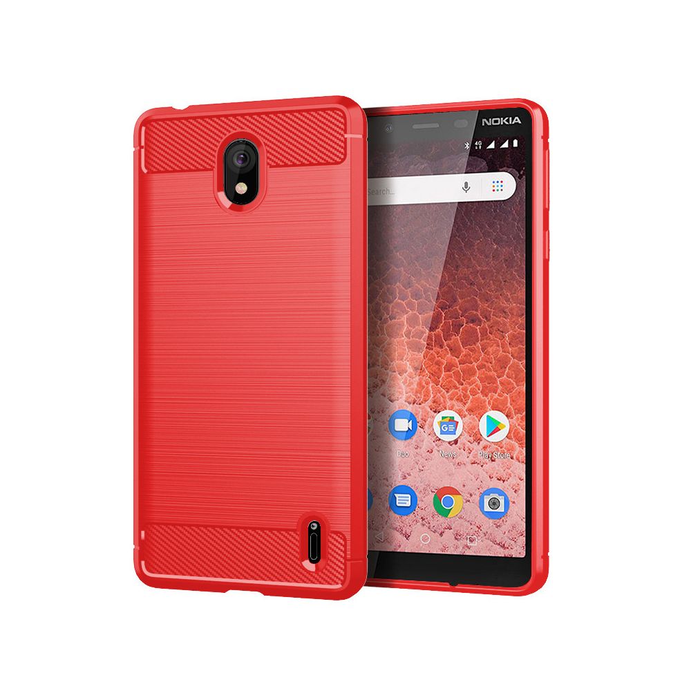 marque generique - Coque Étui en TPU Anti-choc pour Nokia 1 Plus - Rouge - Coque, étui smartphone
