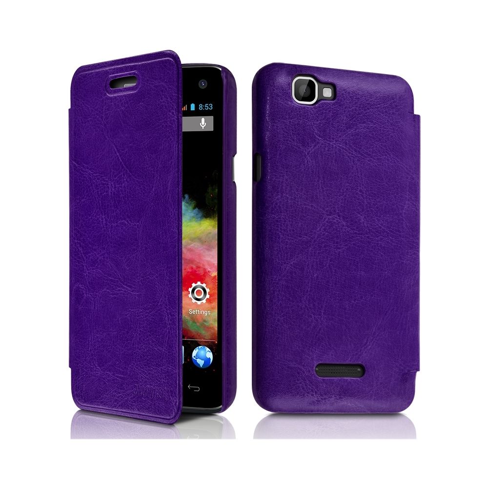 Karylax - Housse Coque Etui à rabat latéral Couleur Violet pour Wiko Rainbow + Film de protection - Autres accessoires smartphone