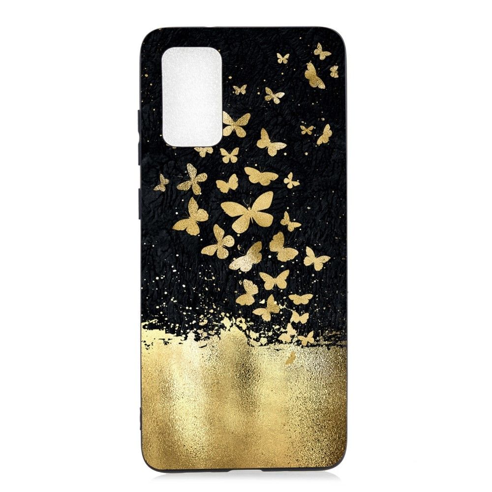 Generic - Coque en TPU impression de motif mat souple papillons d'or pour votre Samsung Galaxy S20 Plus - Coque, étui smartphone