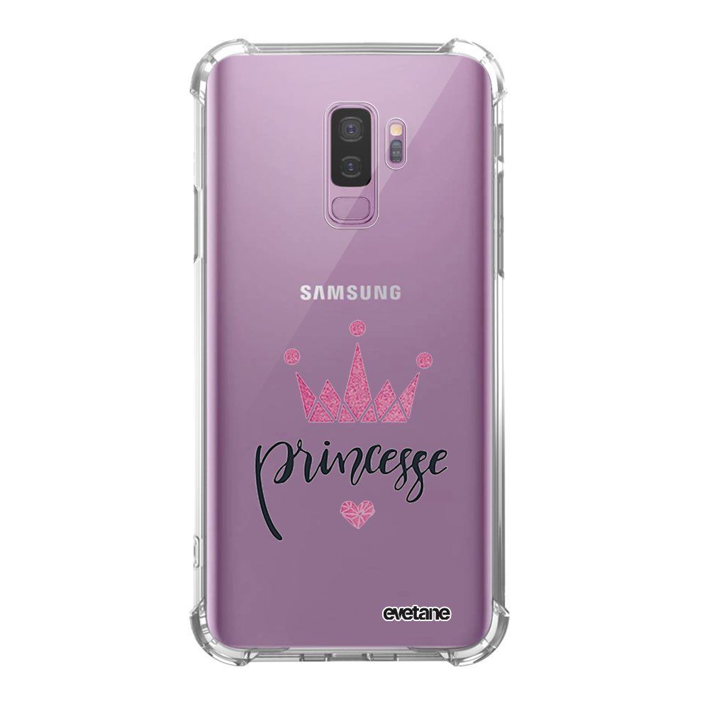 Evetane - Coque Samsung Galaxy S9 Plus anti-choc souple avec angles renforcés transparente Princesse Couronne Evetane - Coque, étui smartphone
