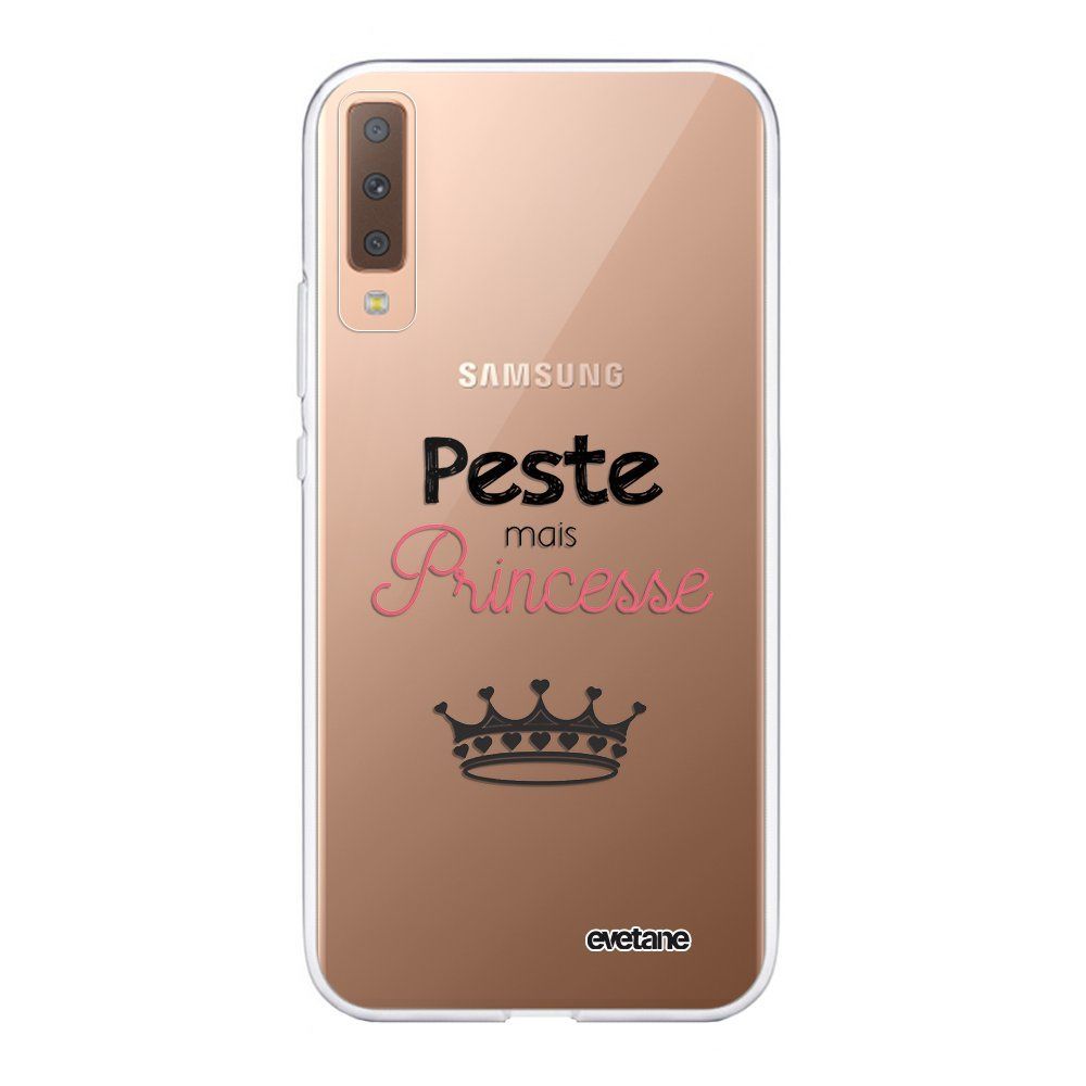 Evetane - Coque Samsung Galaxy A7 2018 souple transparente Peste mais Princesse Motif Ecriture Tendance Evetane. - Coque, étui smartphone