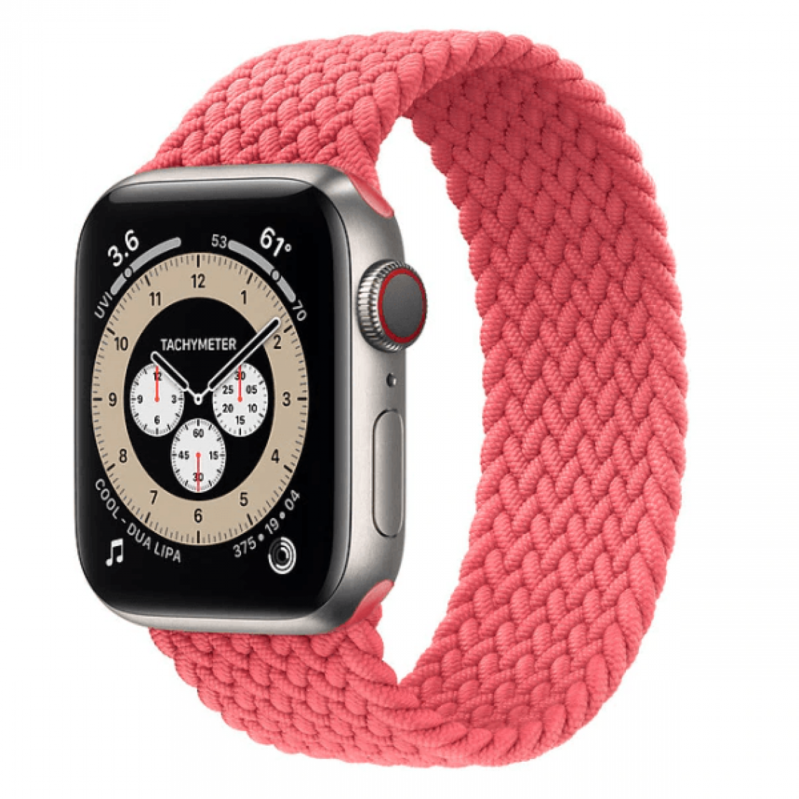 Phonecare - Bracelet Nylon Doux Solo pour Apple Watch Series 4 - 44mm (pouls: 157-170mm) - rose - Autres accessoires smartphone