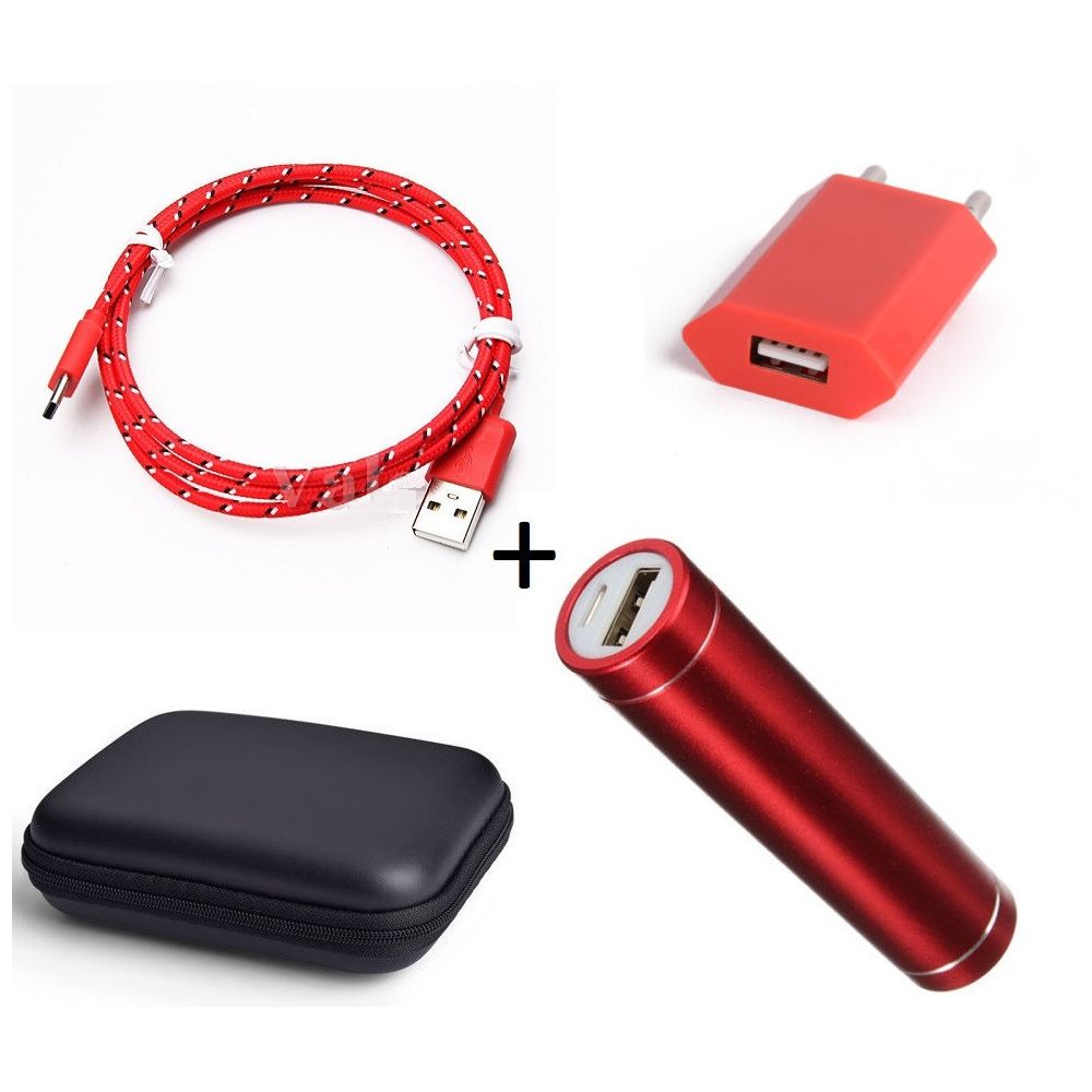 Shot - Pack pour NOKIA 9 (Cable Chargeur Type C Tresse 3m + Pochette + Batterie + Prise Secteur) Android - Chargeur secteur téléphone