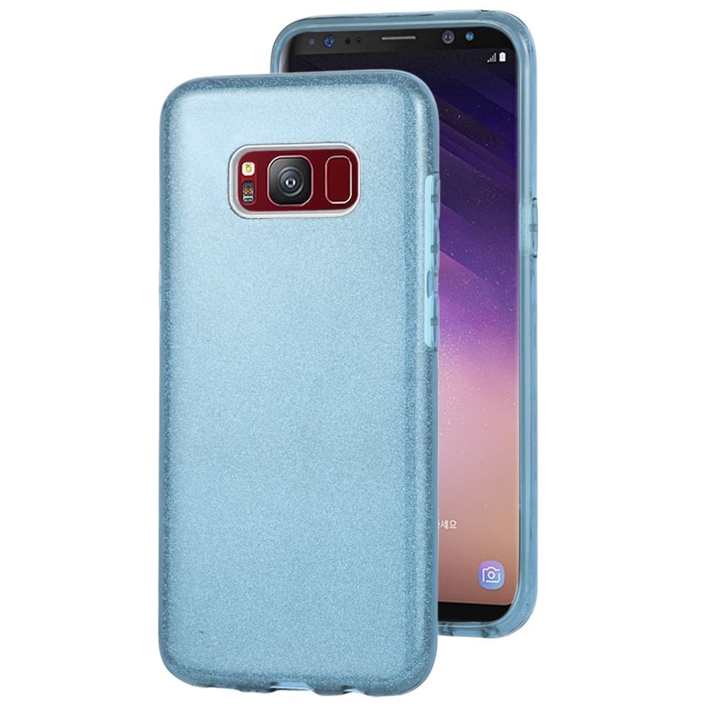 Wewoo - Coque Pour Samsung Galaxy S8 TPU Glitter All-inclusive Housse de protection Bleu - Coque, étui smartphone