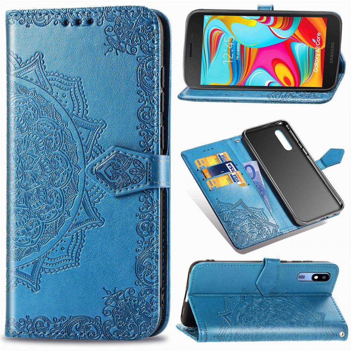 OtterBox - Samsung Galaxy A2 Core Housse Etui Coque de protection type portefeuille [Bleu] - Coque, étui smartphone