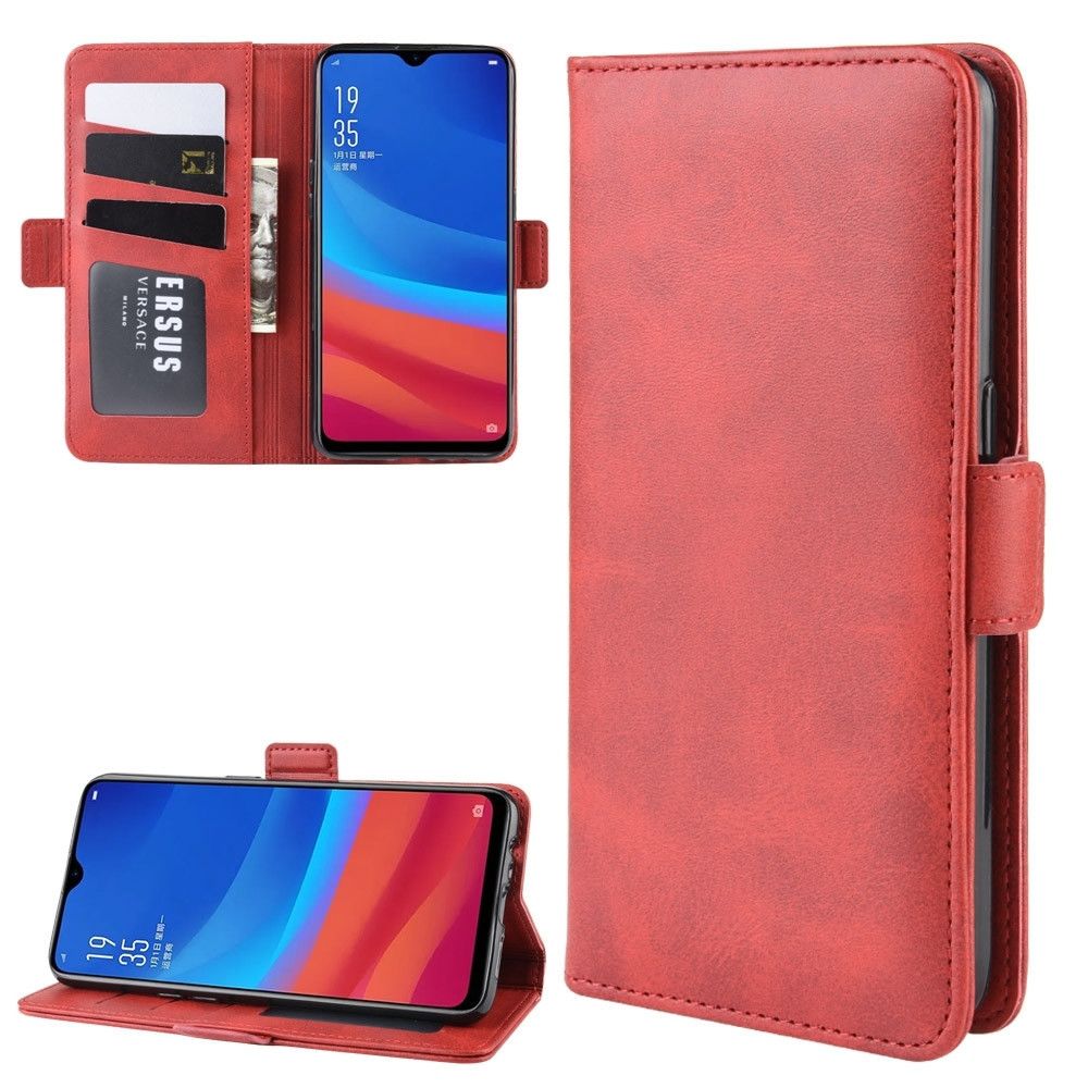 Wewoo - Housse Coque Etui portefeuille pour téléphone portable en cuir OPPO AX5s / A5s avec fentes et porte-cartes rouge - Coque, étui smartphone