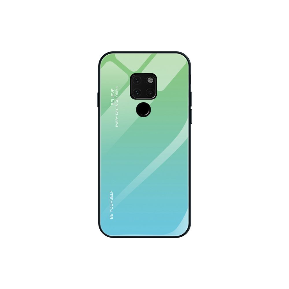 marque generique - Coque en Verre à gradient Anti-rayures pour Honor 8A - Vert - Autres accessoires smartphone